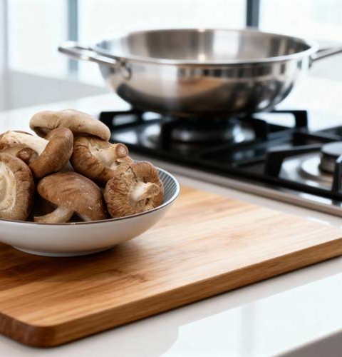 Shiitake paddenstoelen