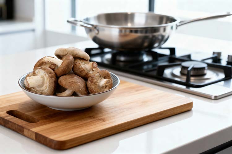 Shiitake paddenstoelen