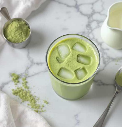 Matcha iced latte