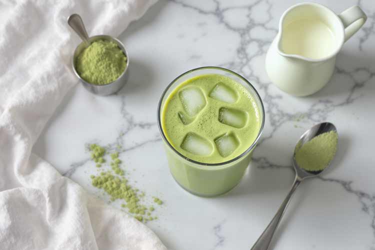 Matcha iced latte